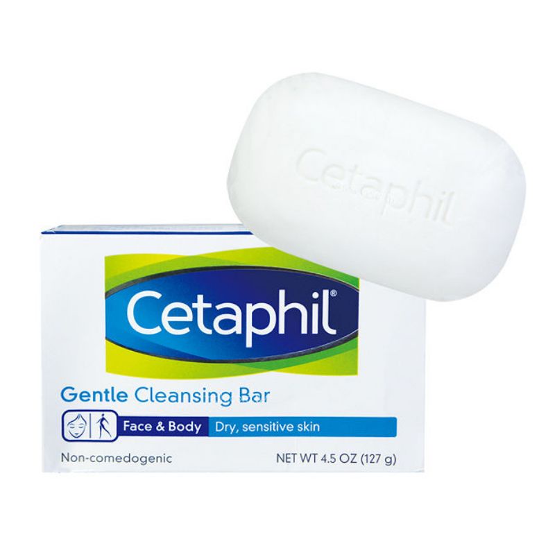 Xà phòng Cetaphil Gentle Cleansing Bar dùng để rửa mặt và tắm dạng cục