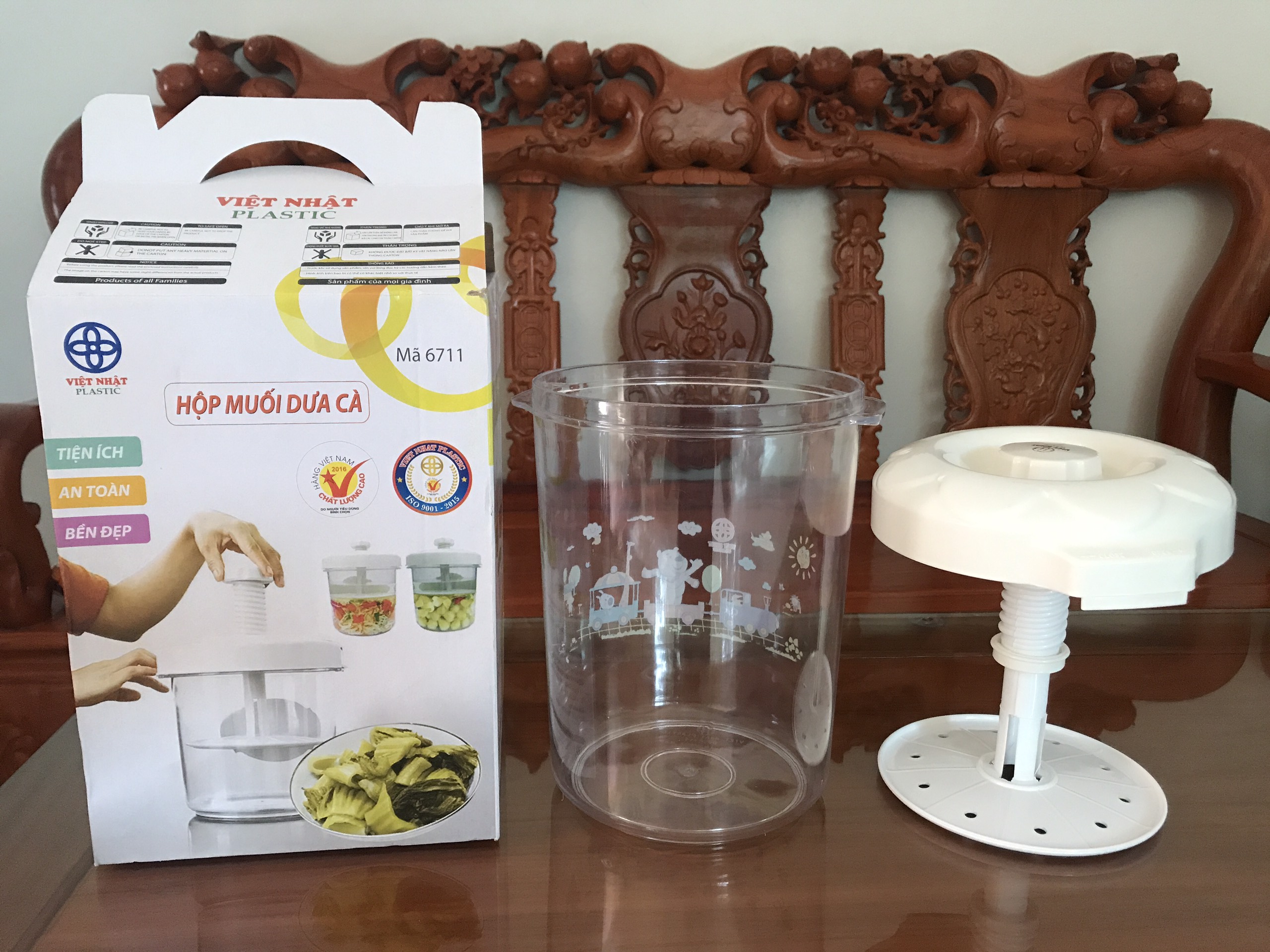 Hũ lọ hộp làm muối dưa cà Việt Nhật dung tích 3L & 5L