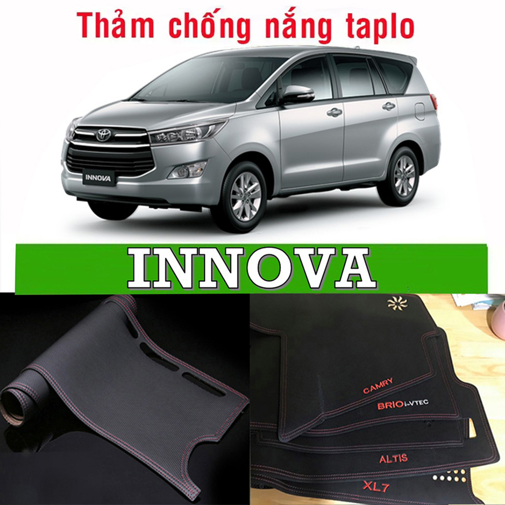 Thảm taplo innova 2016-2021, taplo da vân cacbon