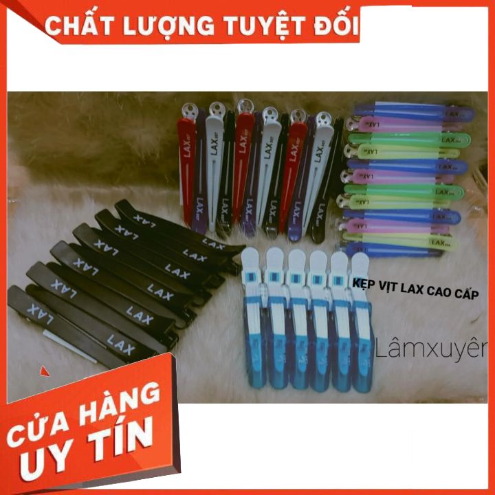 Kẹp mỏ vịt cao cấp LAX ⚡ GIÁ RẺ ⚡ Kẹp mỏ vịt vỉ 12 cái chất liệu nhựa siêu bền, thiết kế siêu xinh chuyên dụng cho salon