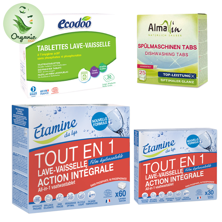 Viên rửa bát sinh học Almawin / Ecodoo / Etamine du lys cho máy rửa chén