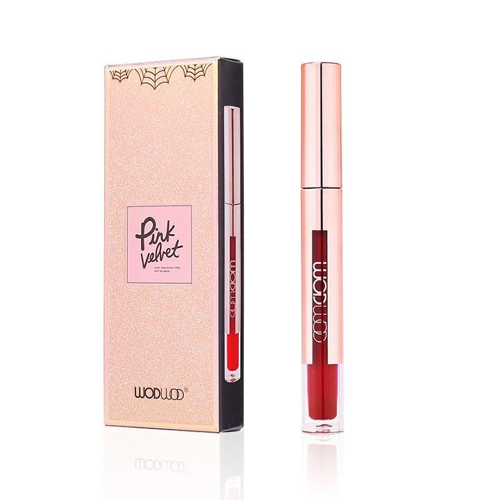Son kem lì wodwod pink velvet siêu mềm môi