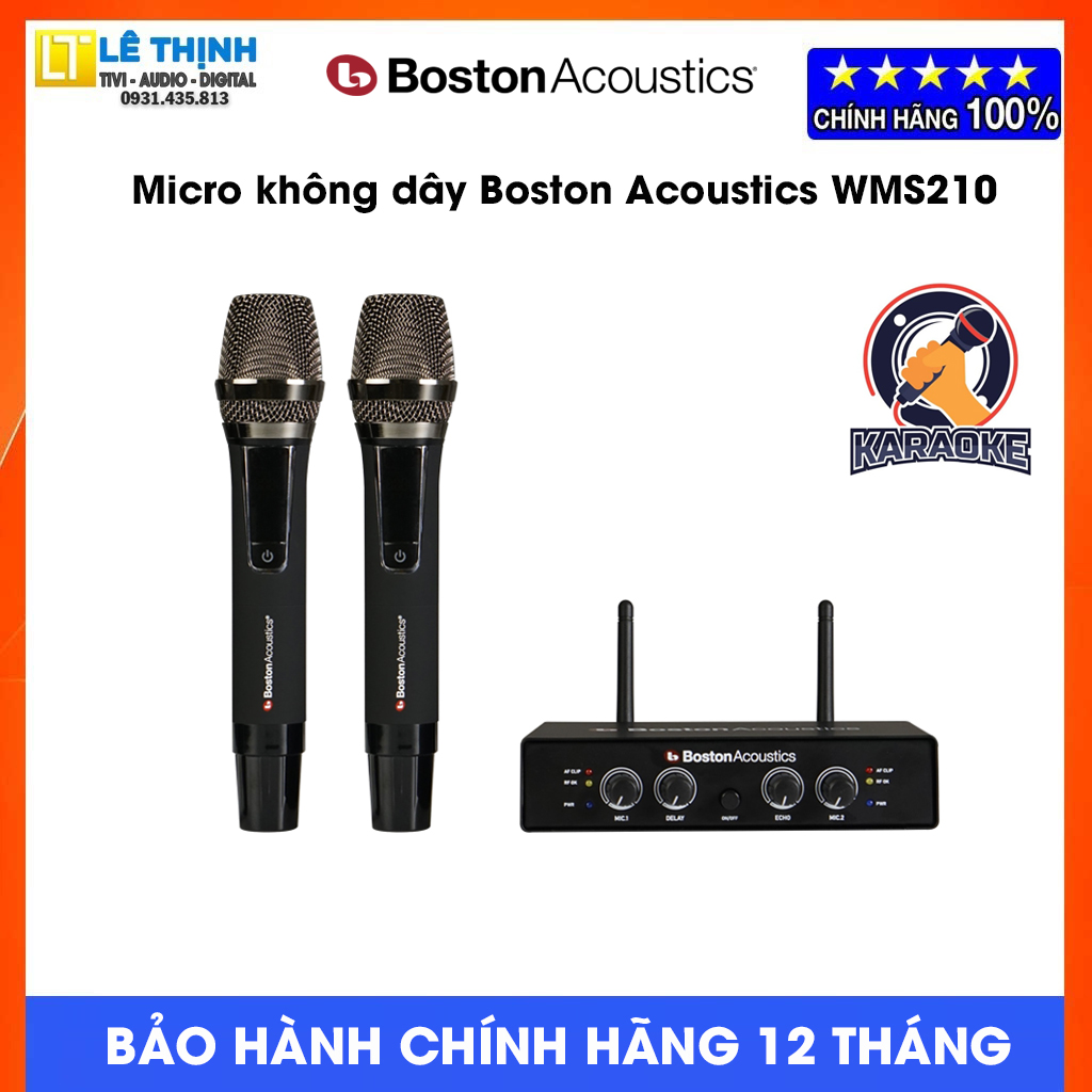 Micro không dây Boston Acoustics WMS210 - Tích hợp Eco- Bắt Mic tốt