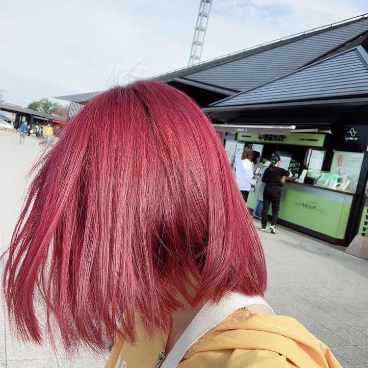 Thuốc nhuộm tóc màu Đỏ hồng + Tặng trợ nhuộm, gang tay