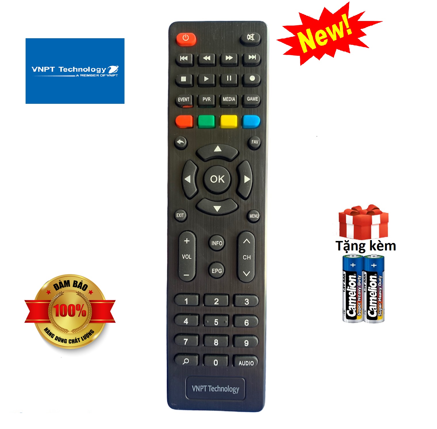 Điều khiển đầu VNPT technology smart box , remote đầu thu VNPT - Hàng tốt