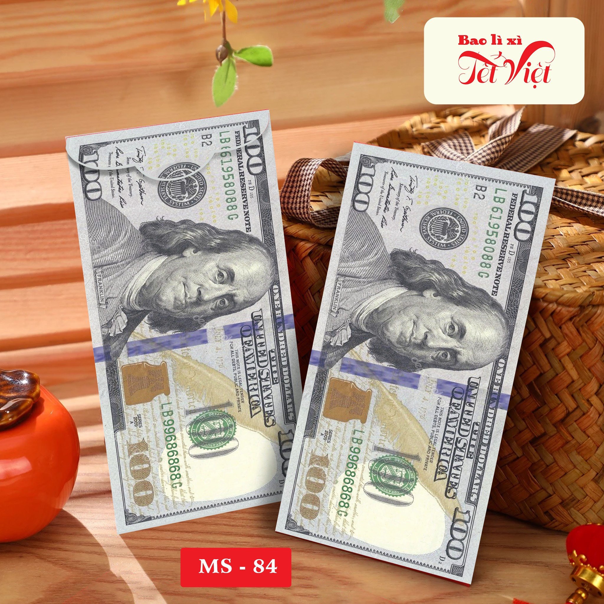 Combo 20 cái bao lì xì đô la cao cấp c150