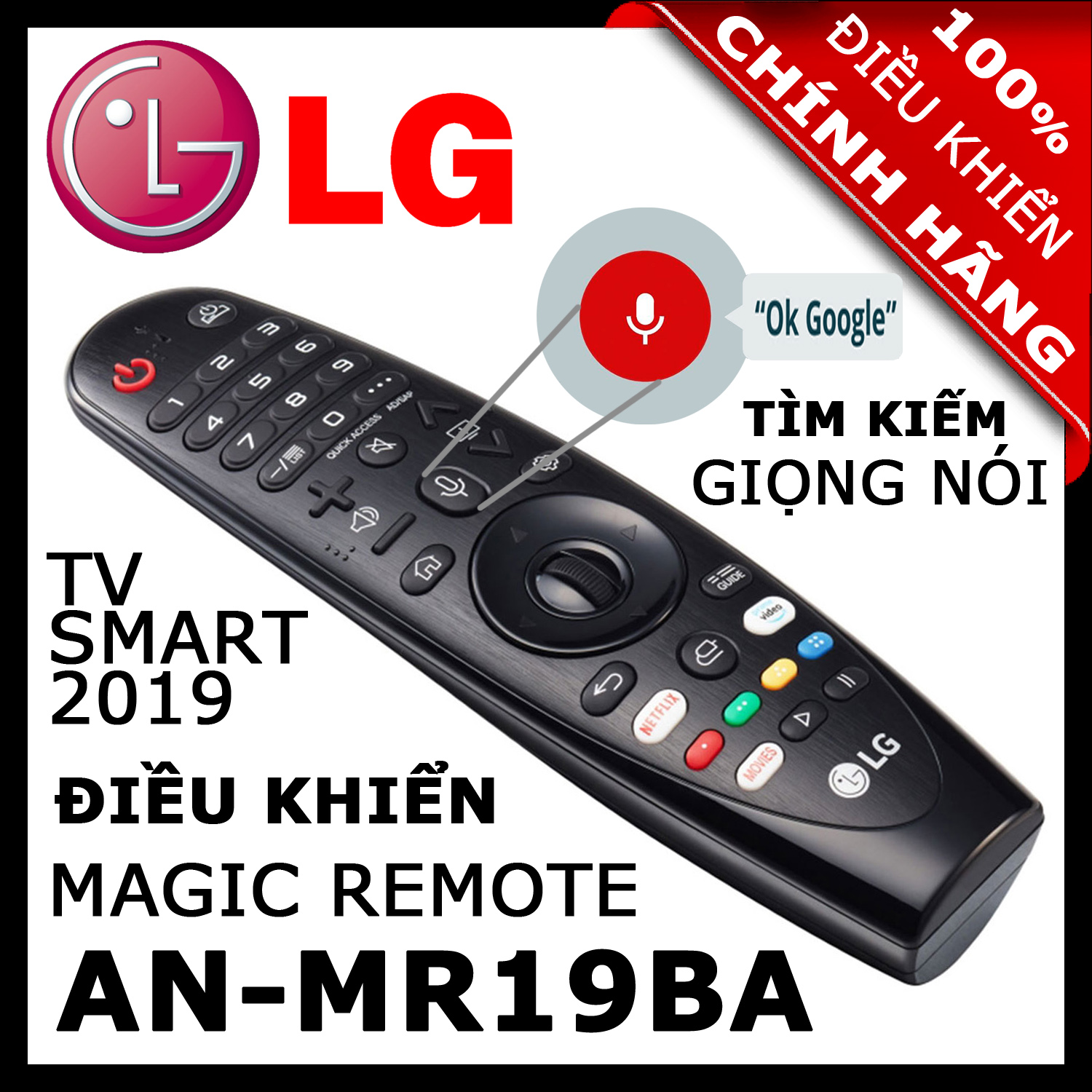 ĐIỀU KHIỂN Remote Tivi LG AN-MR19BA thay thế AN-MR18BA và AN