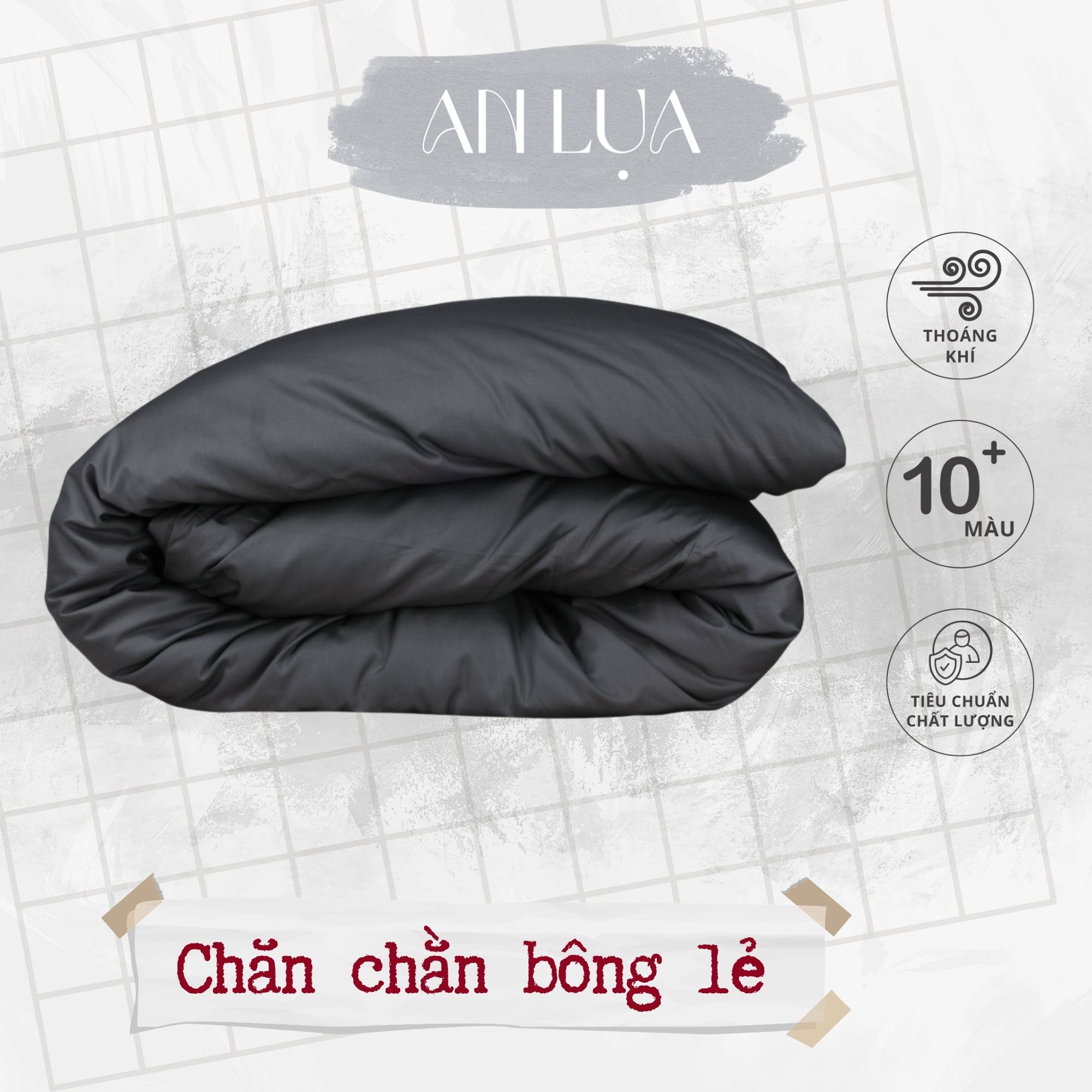 Chăn chằn bông vải lụa phi satin mát lạnh