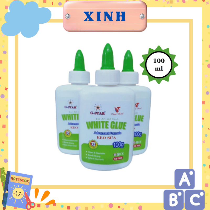 Keo sữa thủ công 100g Gstar an toàn có thể giặt được