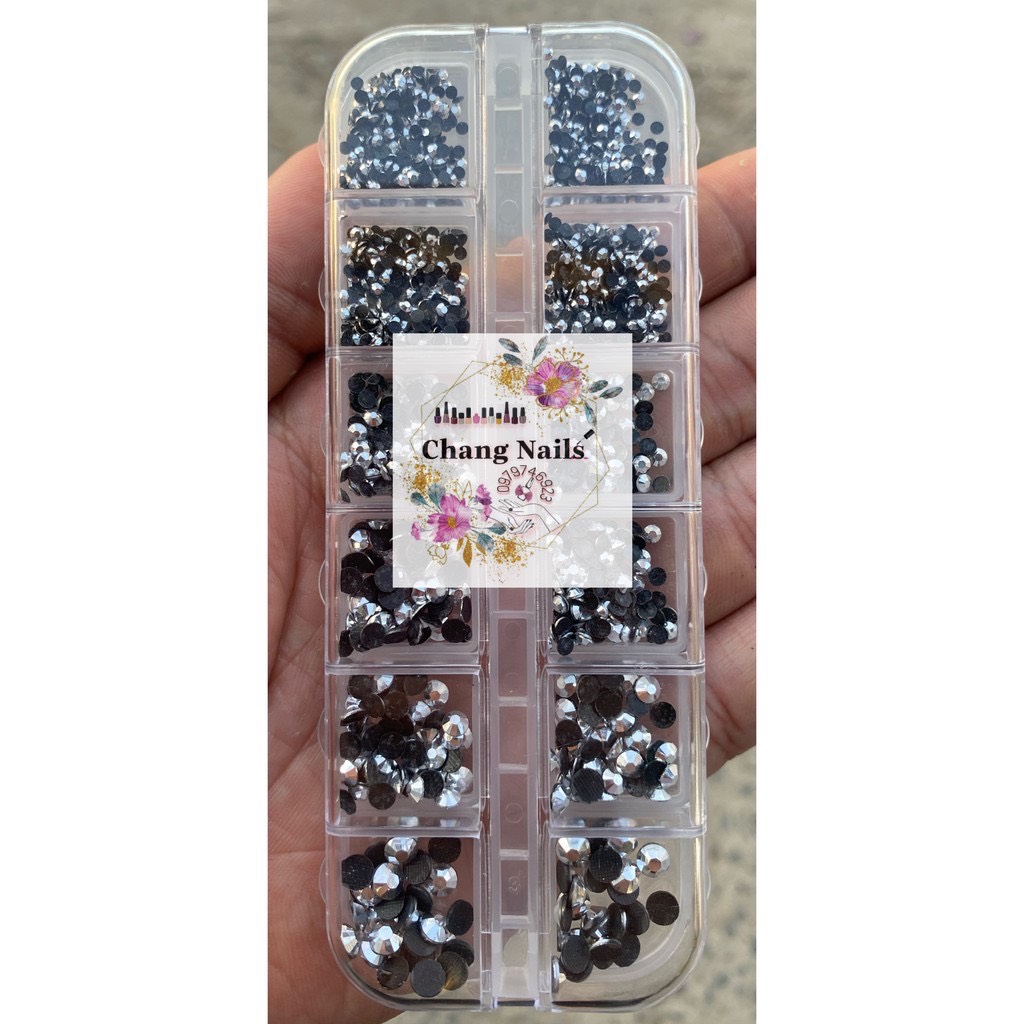 Set đá trang trí móng YHB màu bạc