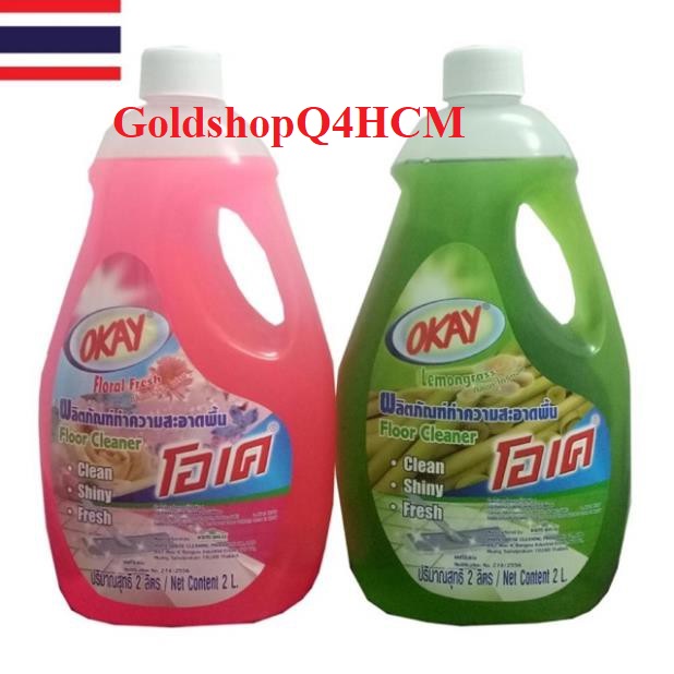 Hcm, hsd 2023- nước lau sàn okay 2000ml thái lan