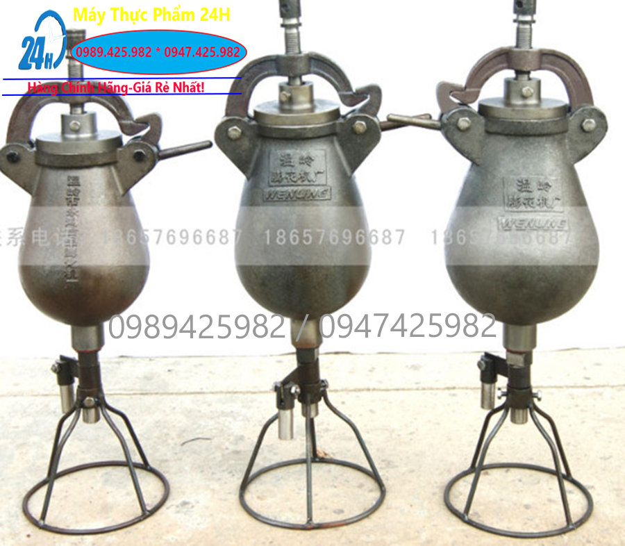 Đầu làm bỏng gạo,bỏng ngô nung lửa quay tay bằng gang nhập khẩu