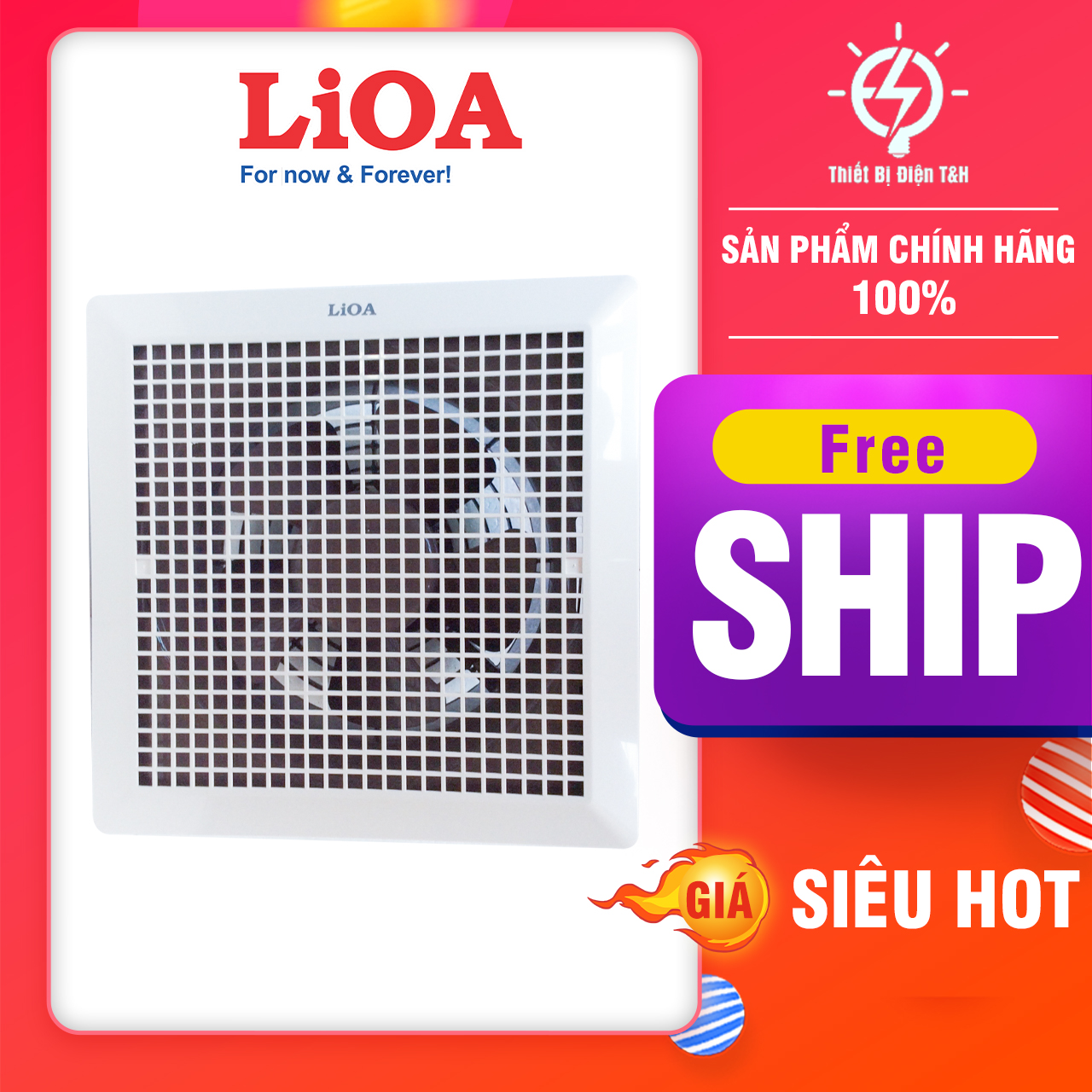 Quạt thông gió, quạt hút mùi, thông gió, gắn nhà vệ sinh, nhà bếp, tường, phòng ngủ, lioa evf20cut1- thiết bị điện t&h