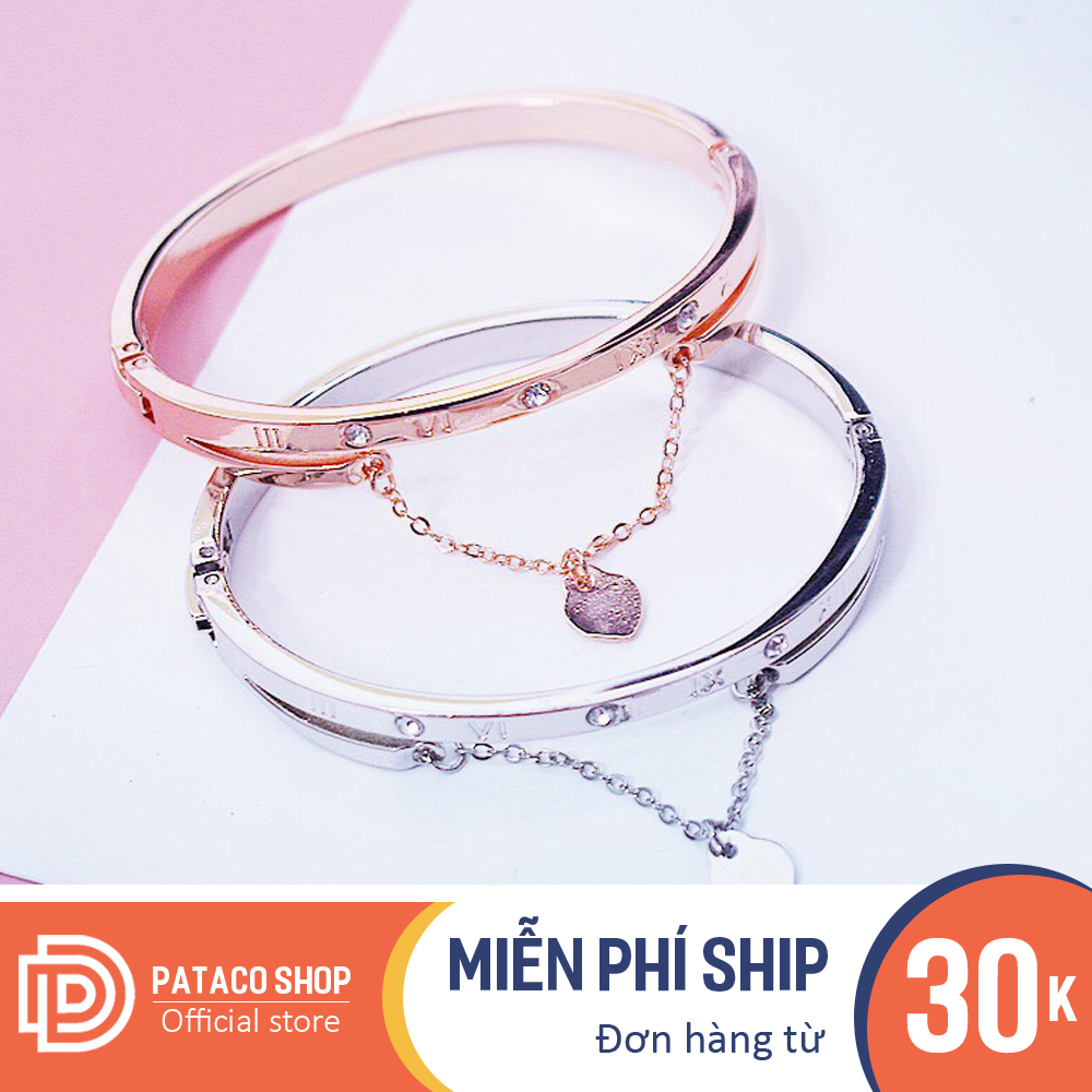 Lắc tay nữ titan mạ vàng, bạc đẹp cá tính VT22 hình chiếc lá giá rẻ