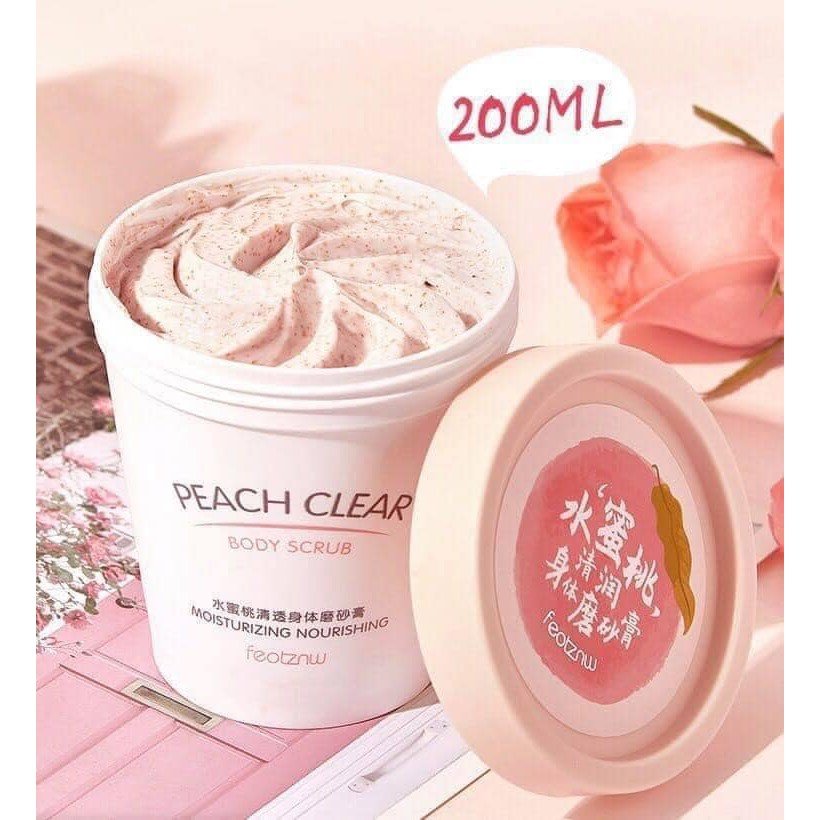[HCM]Kem tẩy tế bào chết từ trái đào Heyxi Body Peach 200ml dưỡng ẩm làm trắng da - MIMOSAA