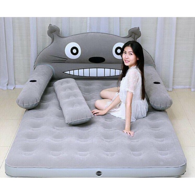 Giường hơi hình thú-1,2m-2m Nệm hơi hình thú + tặng kèm miếng vá