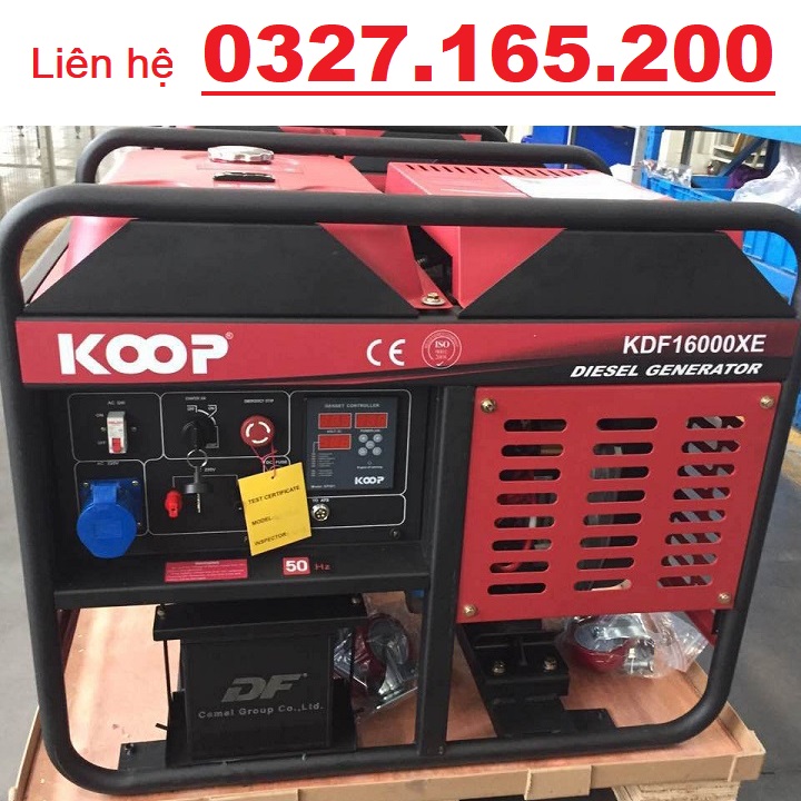 Miễn ship, máy phát điện chạy dầu 12kw koop kdf16000xe, bảo hành 12 tháng