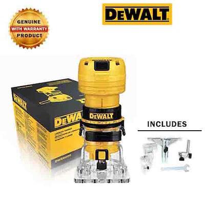 Máy phay gỗ cầm tay 390w dewalt dwe6000 - hàng chính hãng