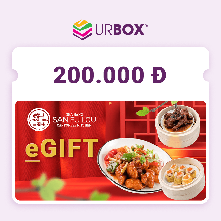 [SAN FU LOU | UrBox][HCM] Evoucher trị giá 200,000đ - Áp dụng toàn bộ chi nhánh