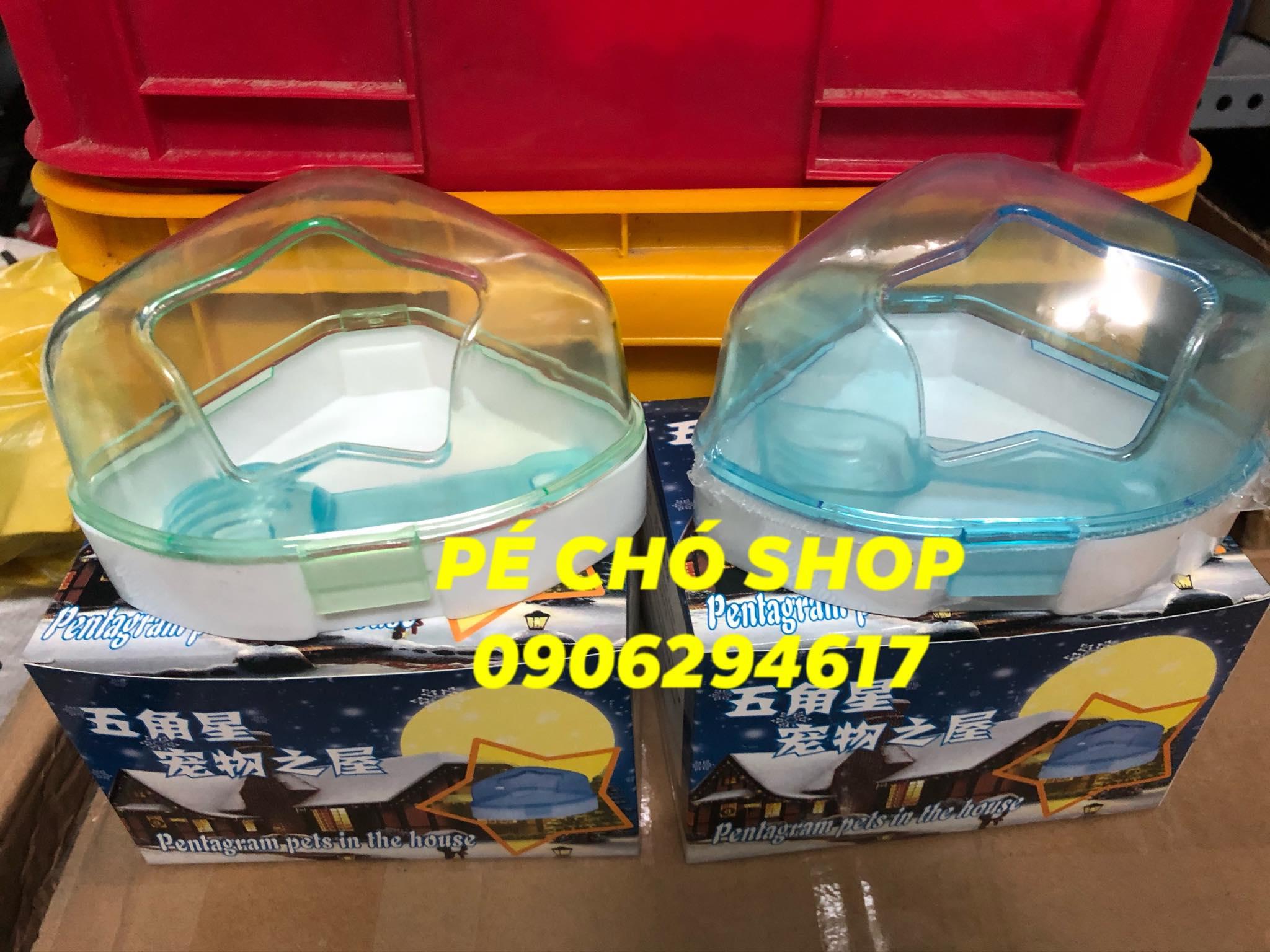 [HCM]Nhà Tắm hamster Mika có Muỗng xúc cát (2size vừa và to)