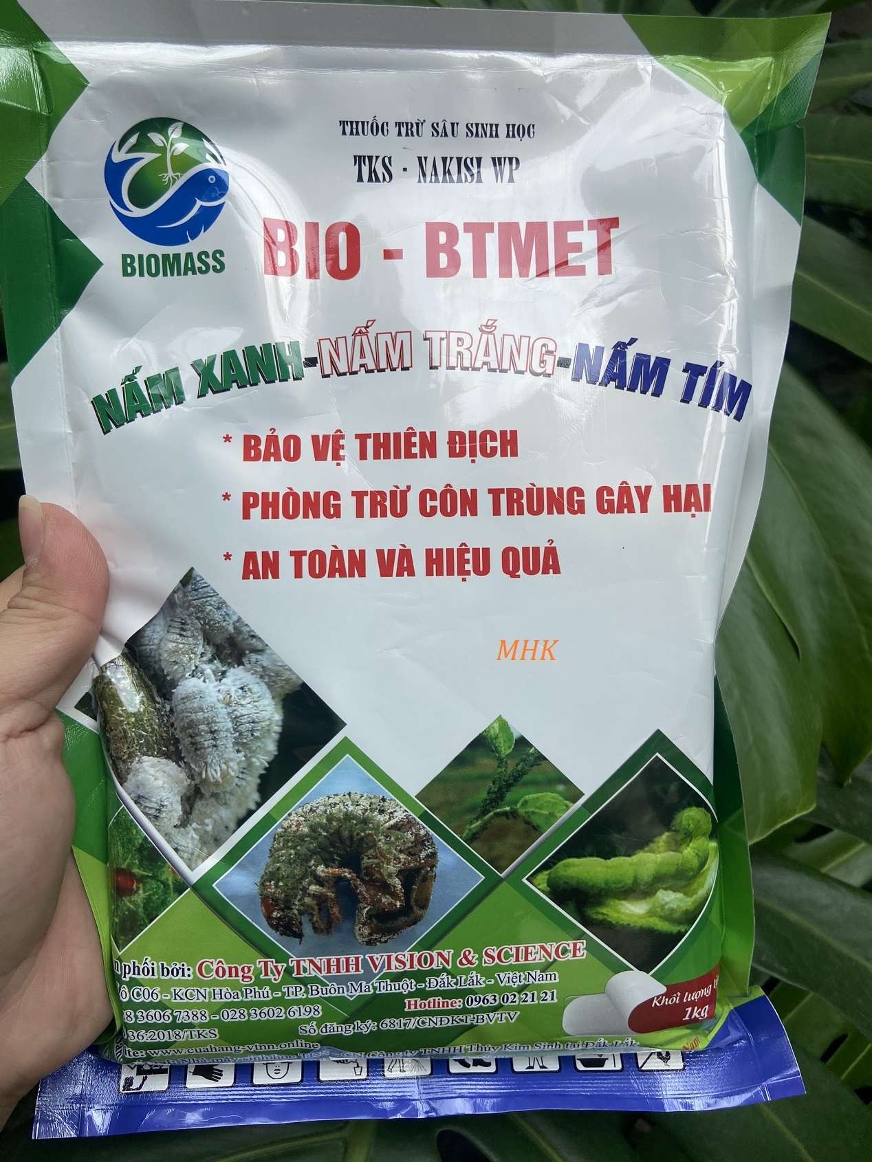 Bio bt met "nấm 3 màu" - của tks ,ngăn chặn các loại sâu rầy rệp nhện !gói 1kg !