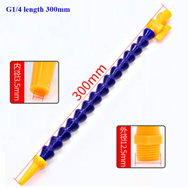 Vòi tưới nguội ren 12mm có khóa, vòi nhựa tưới nguội máy cơ khí ren 12mm có khóa, vòi tưới dung dịch làm mát có khóa ren 12mm, vòi phun nước máy tiện ren 12mm có khóa, vòi tưới nguội G1/4 có khóa