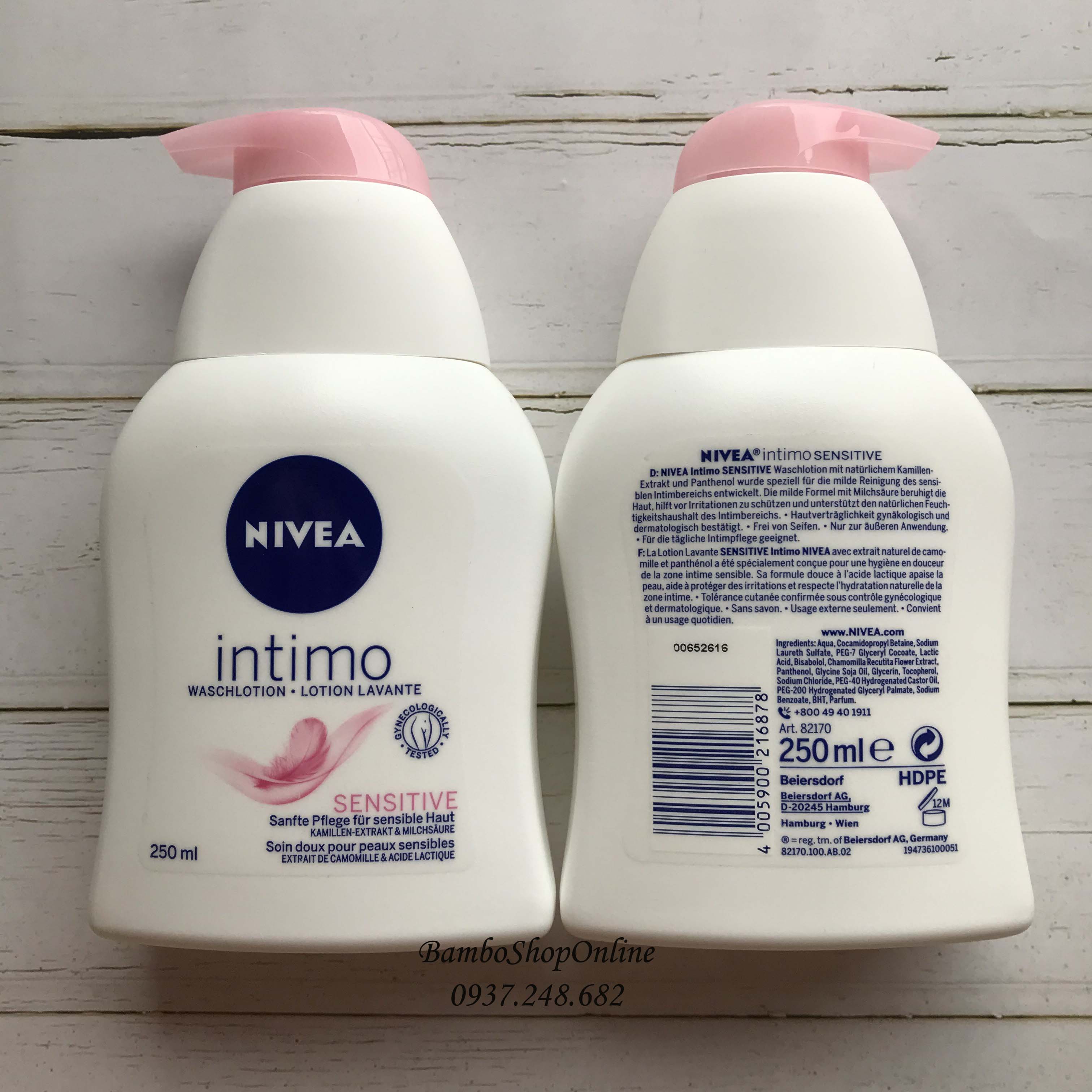 [HCM]Dung Dịch Vệ Sinh Nivea Intimo Đức Loại hồng. Giúp phòng và dứt viêm nhiễm đường sinh dục hỗ trợ vệ sinh vùng kín mỗi ngày. Sản phẩm được kiểm nghiệm khắt khe của Bộ Y Tế Đức. Hàng nội địa Đức xách tay