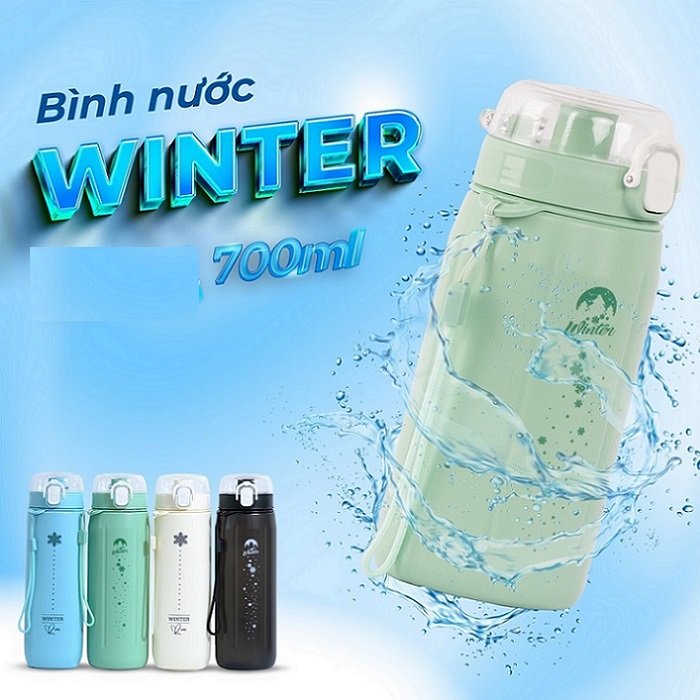 Bình nước Duy Tân 700ml nhựa cao cấp -giao màu ngẫu nhiên