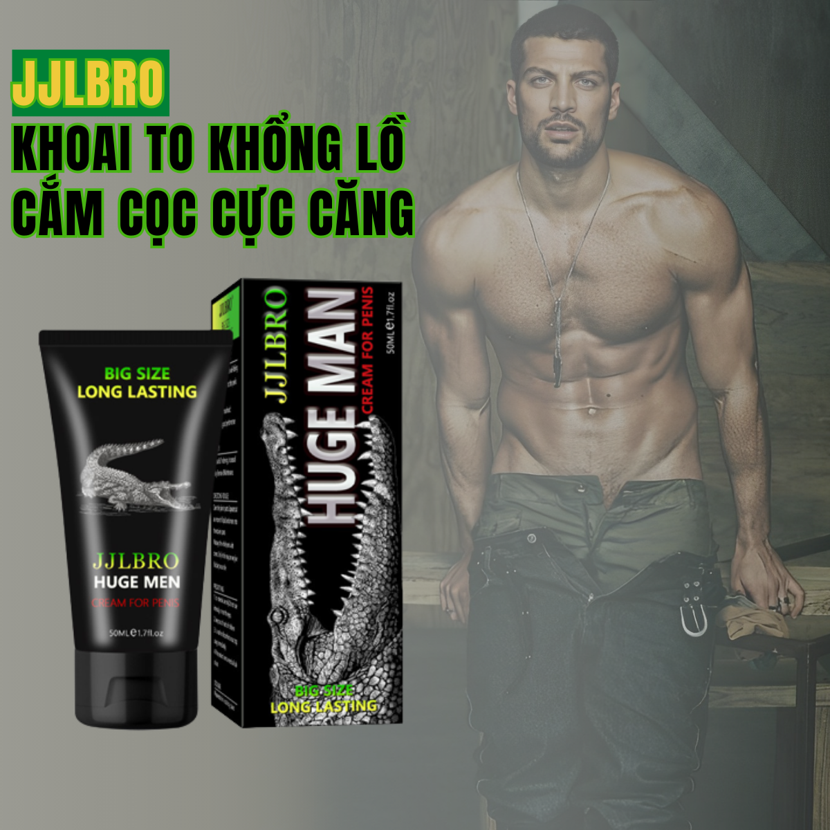 Combo x3 (Mua 2 tặng 1) JJLBRO Gel Nhật bản cao cấp - Gel dành cho nam - Gel cường dương, tăng kích thước dành cho quý ông chiết thảo dược & nhân sâm giúp cho khoái cảm kéo dài hơn (Che tên khi giao hàng)