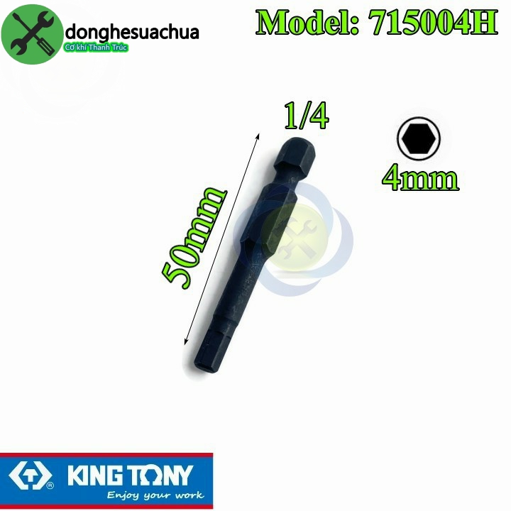 Mũi lục giác 4mm kingtony 715004h kích thước 4mm x 50mm