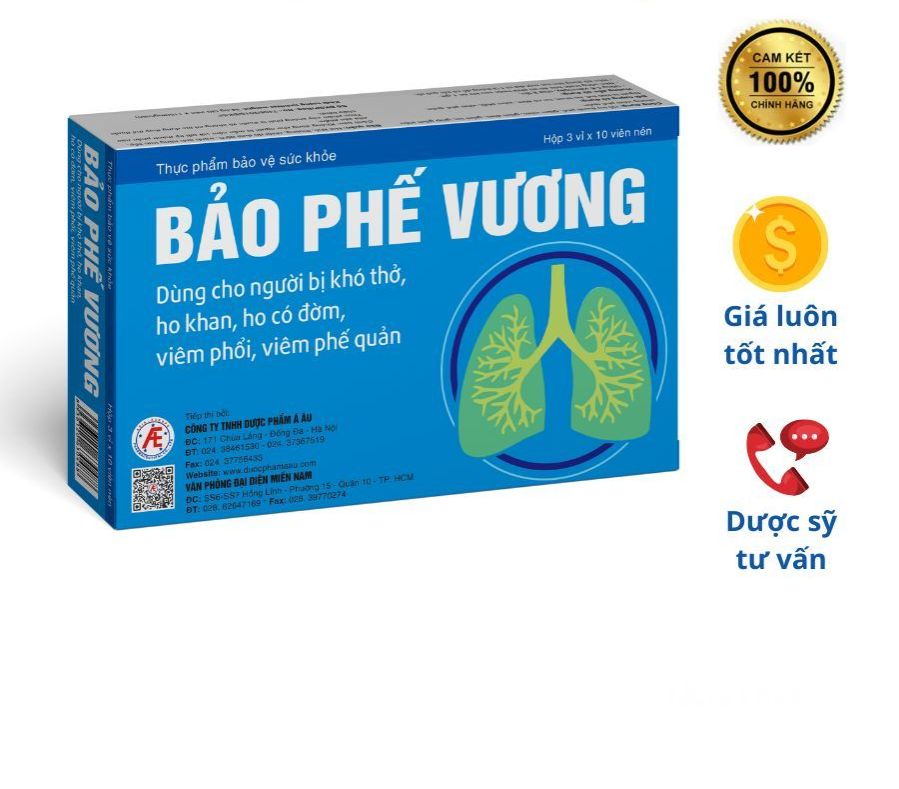  Bảo Phế Vương hộp 30 viên Hỗ trợ bổ phế phòng ngừa viêm phế quản giảm viêm giảm đờm BAO PHE VUONG 