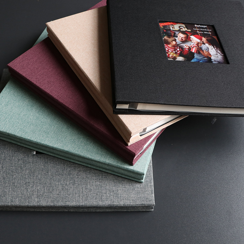  Album photobooth SIZE TO Album ảnh dán bảo vệ ảnh bìa vải vuông có thể thay ảnh ở bìa - Album Vinta 