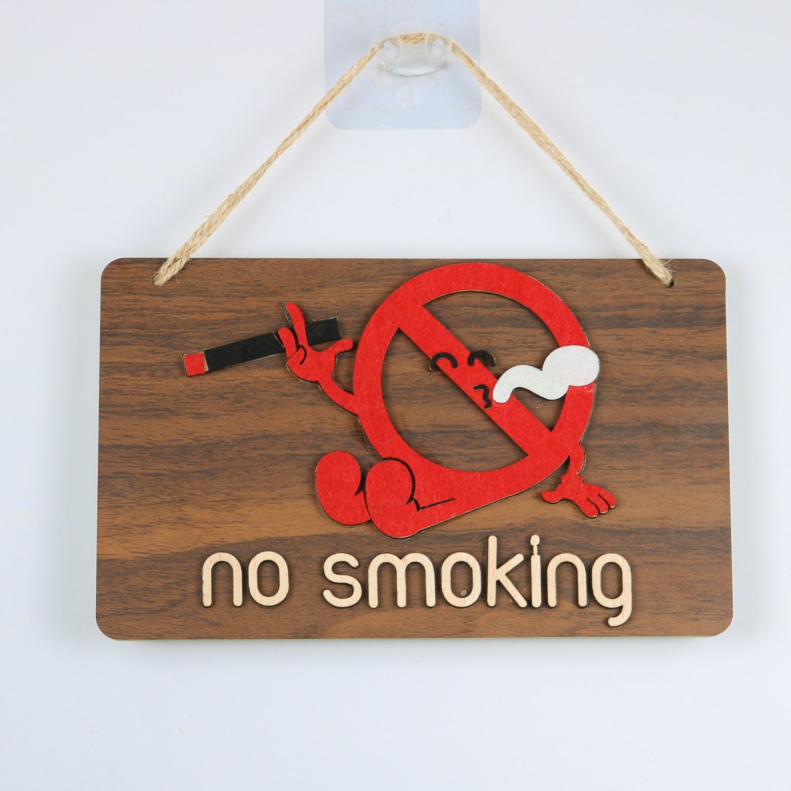 Bảng gỗ treo trang trí nhà, cửa hàng, văn phòng Không hút thuốc No smoking