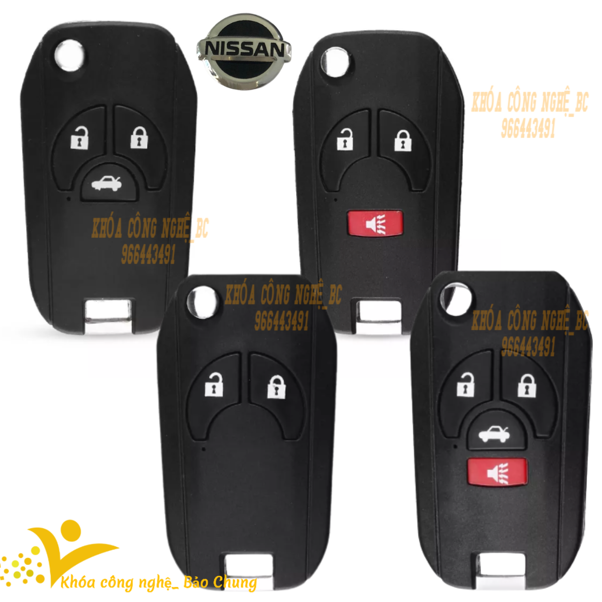 Vỏ gập chìa khóa xe nissan dành cho mẫu chìa khóa thẳng tương ứng với hình ảnh minh họa