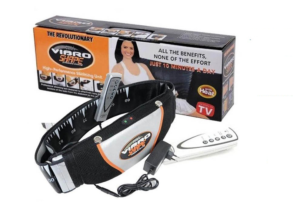 Máy massage giảm mỡ - VIBRO SHAPE - có tác dụng rung nóng làm tan mỡ thừa trên cơ thể đem lại thân hình hoàn hảo - Máy mát xa giảm mỡ - máy matxa giảm mỡ bụng - máy mát xa cổ vai gáy - đai nịt bụng - đai quấn nóng giảm mỡ