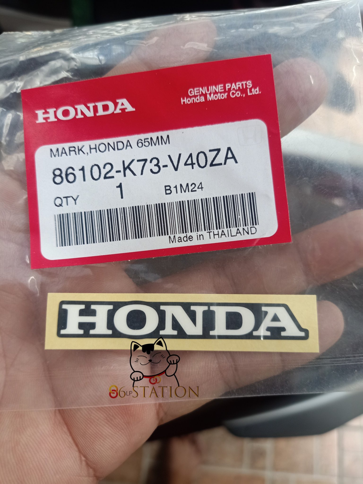 Tem honda dán dè biển số wave 125i future led chính hãng honda thái