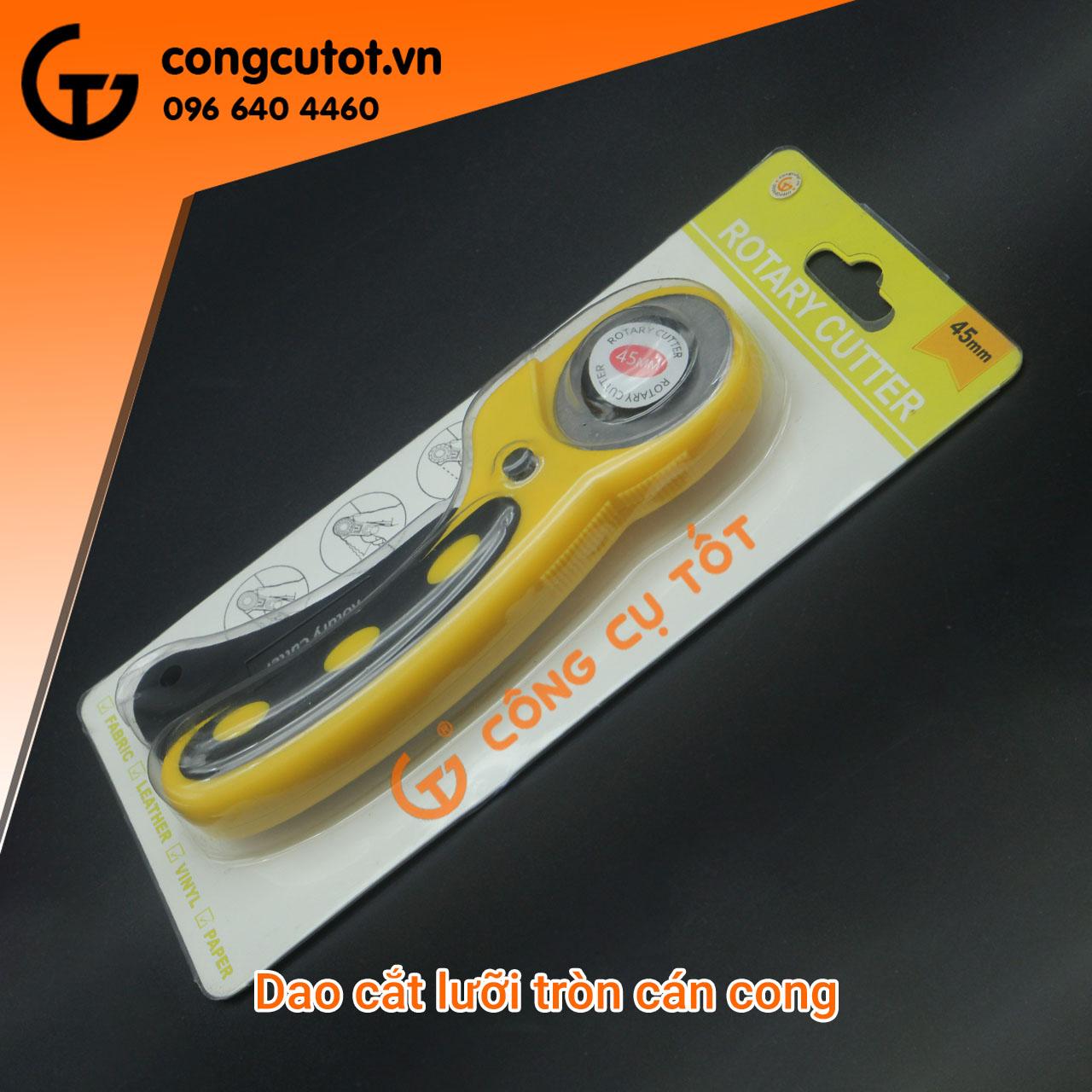 Dụng cụ cắt vải, giấy, da chuyên dụng 45mm cán cong