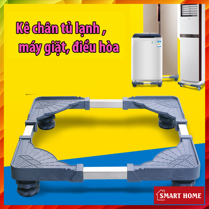 Chân kệ máy giặt, tủ lạnh, giá đỡ tủ lạnh, chân đế máy giặt, tủ lạnh đa năng, kích thước có thể điều chỉnh phù hợp loại máy giặt, tủ lạnh từ 6 đến 15kg, kệ máy giặt, kệ máy lọc nước cỡ lớn