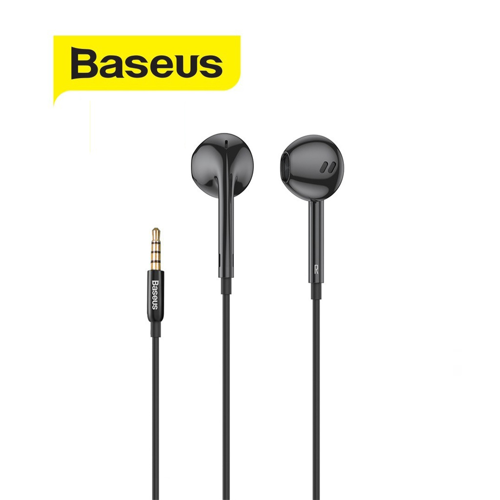 [HCM]Tai nghe có dây Baseus H16 jack cắm 3.5mm chất liệu ABS cao cấp kèm Micro nghe gọi trên dây dài 1.2M cho Smartphone