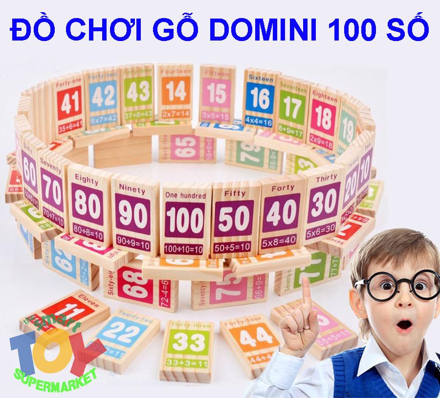 Bộ Domino 100 Số Học Kèm Tiếng Anh Cho Bé