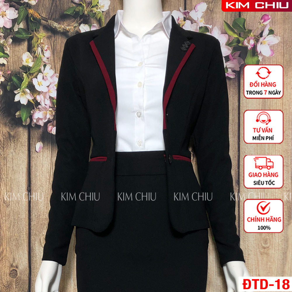 Áo Vest Nữ Công Sở Cao Cấp Kim Chiu Vải Tuyết Mưa, Tay Dài Form Đẹp Từng Đường Kim Mũi Chỉ. ĐỔI TRẢ THOẢI MÁI VTD-18