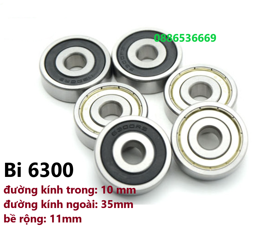 Combo 10 Vòng bi 6300 chuyên dụng đường kính trong: 10 mm - đường kính ngoài: 35 mm - độ dày: 11 mm