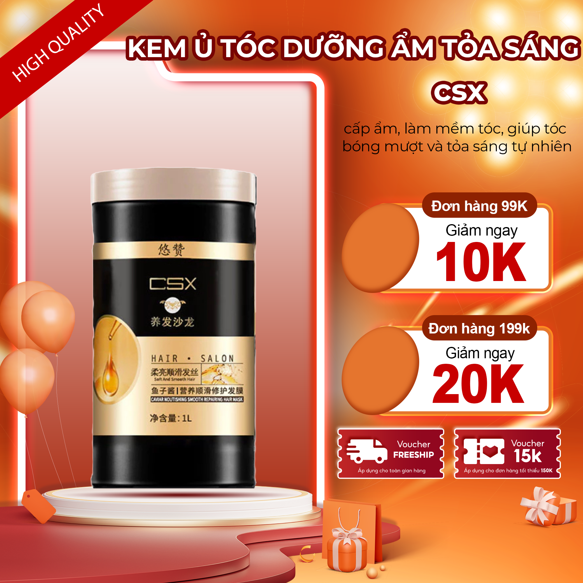 Kem Ủ Tóc CSX Bổ Sung Collagen – Kem CSX Làm Bóng Khỏe, Giảm Rụng, Hỗ Trợ Phục Hồi Tóc Khô Xơ, Dài M
