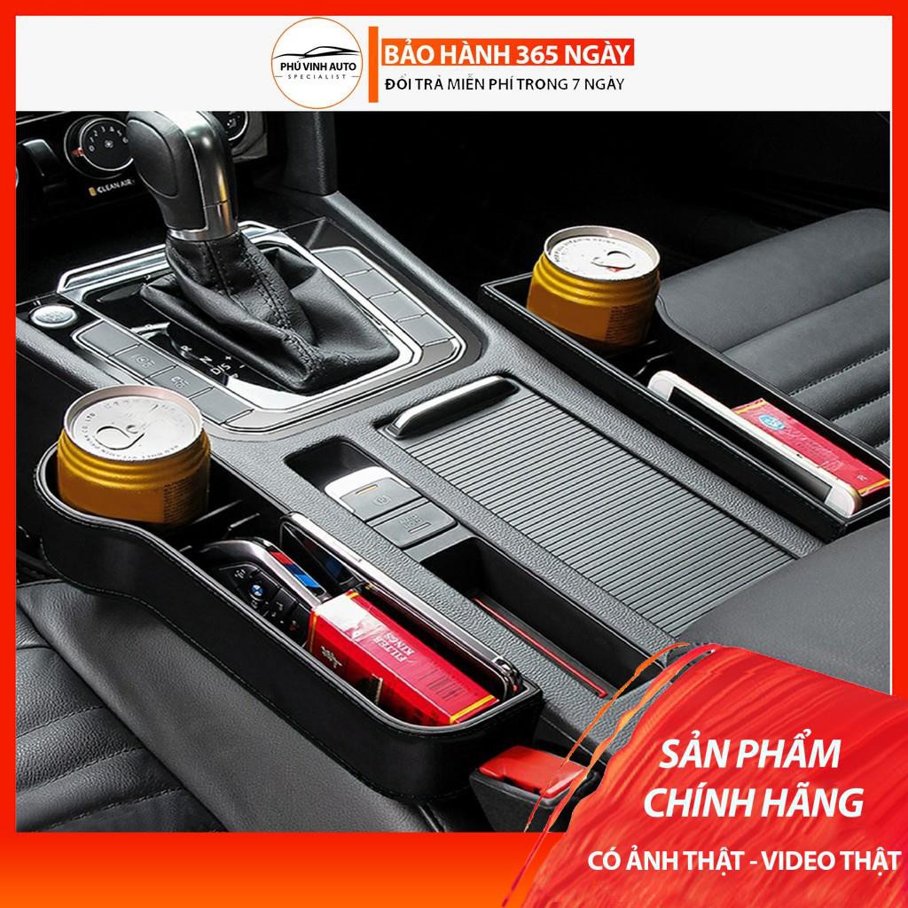 [HCM]  Combo Bộ Khay Đựng Đồ Đa Năng - Hộc Để Đồ Khe Ghế Ô Tô Xe Hơi Cao Cấp. Có Video Ẩnh Thật