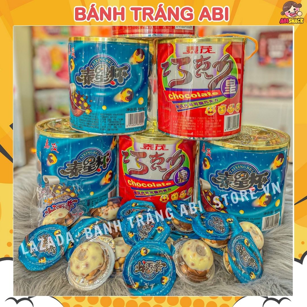 Combo 2 cái bánh quy viên kẹo socola sữa siêu to 18g- món ăn tuổi thơ