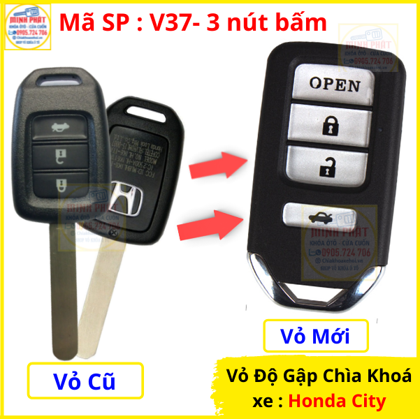 Vỏ Chìa khoá xe Honda City Độ gấp
