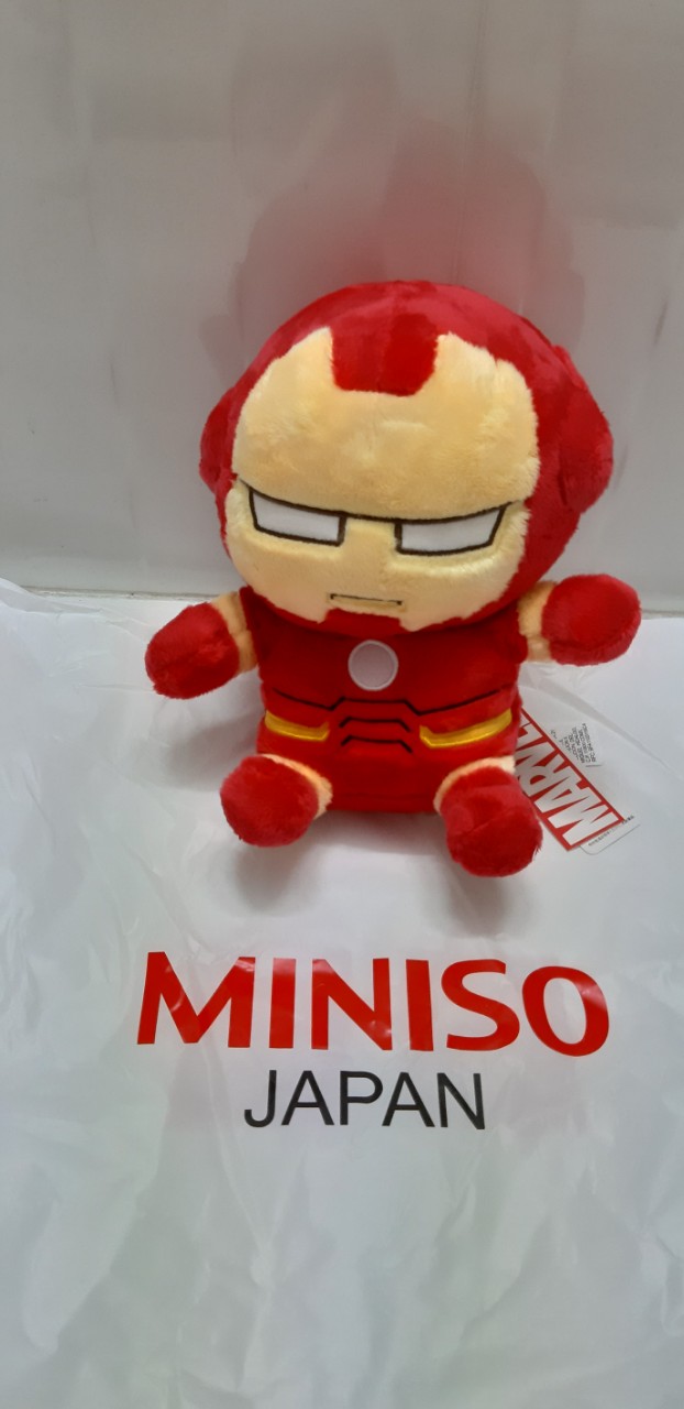 Gấu bông marvel iron man người sắt 25cm lông xù mịn full thêu