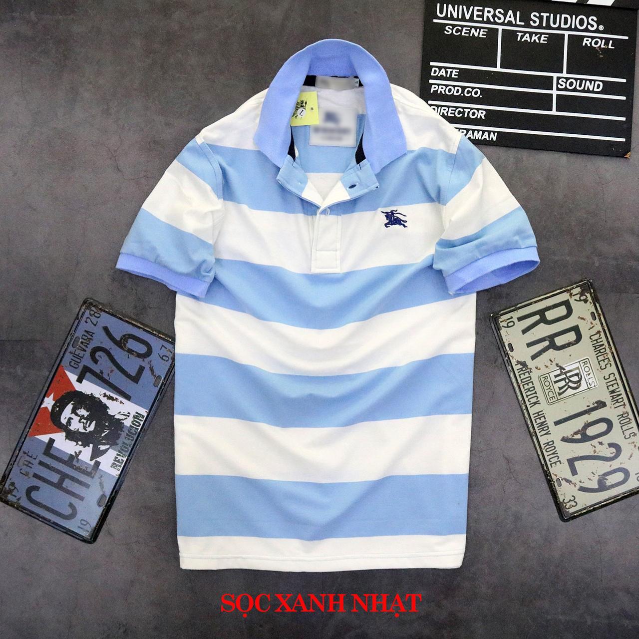 [HCM]Áo thun nam có cổ sọc ngang Hàn Quốc cao cấp ADBP014