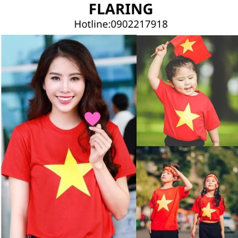 Áo cờ đỏ sao vàng chất cotton