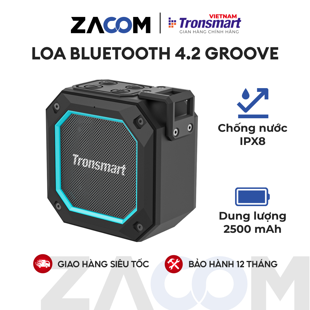Loa bluetooth 4.2 chống thấm nước tronsmart element groove 10w tm-322483